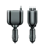 Rts Snel Opladen 5 In 1 Intrekbare Autolader Snel Opladen Usb Type C Autolader, Adapter