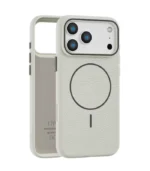 TPU Lederen Textuur Magnetische Hoes Voor Iphone 17 en 17 pro Case Zachte Kleurrijke Mobiele Achterkant wit