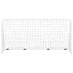 Voetbaldoel Met Net Staal Wit - Afbeelding 3