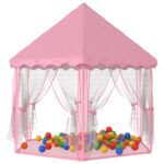 Prinsessenspeeltent Met 250 Ballen 133X140 Cm Roze - Afbeelding 2