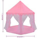 Prinsessenspeeltent Met 250 Ballen 133X140 Cm Roze - Afbeelding 8