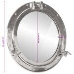 Wandspiegel Patrijspoort Ø50 Cm Aluminium En Glas - Afbeelding 7