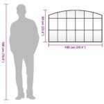 Wandspiegel Boog Ijzer Zwart - Afbeelding 8