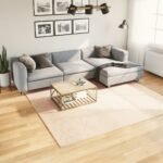 Vloerkleed Huarte Laagpolig Zacht Wasbaar Beige