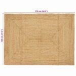 Gebied Tapijt Beige 120 X 170 Cm Jute - Afbeelding 8