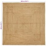 Gebied Tapijt Beige 200 X 200 Cm Jute - Afbeelding 8