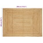 Gebied Tapijt Beige 200 X 290 Cm Jute - Afbeelding 8