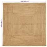 Gebied Tapijt Beige 240 X 240 Cm Jute - Afbeelding 8