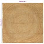 Vloerkleden Vierkant Bruin Jute - Afbeelding 8