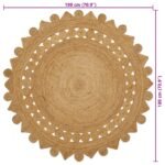 Tapijt Bruin Ø Jute - Afbeelding 8