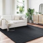 Nep Konijnenbont Tapijt Olite Polyester Zwart - Afbeelding 27